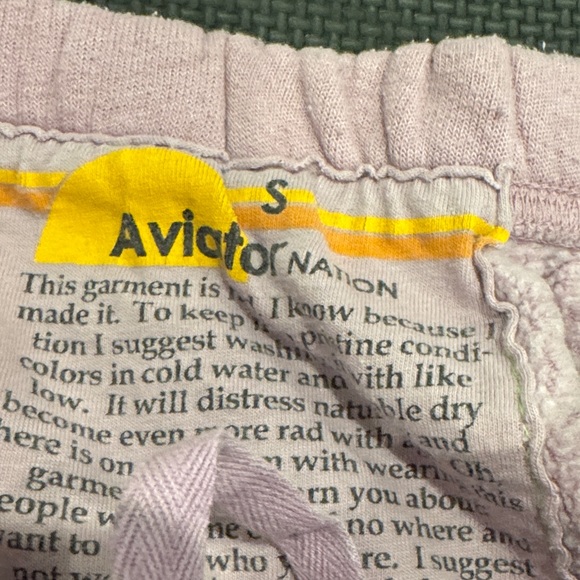 Aviator Nation Pink Sweatpants with Rainbow Heart - Picture 5 of 8